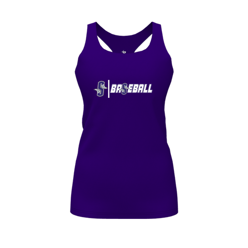 [FT0TRBPP-FYS-LOGO2] Decker Racerback Tank Top (Female Youth S, Purple, Logo 2)