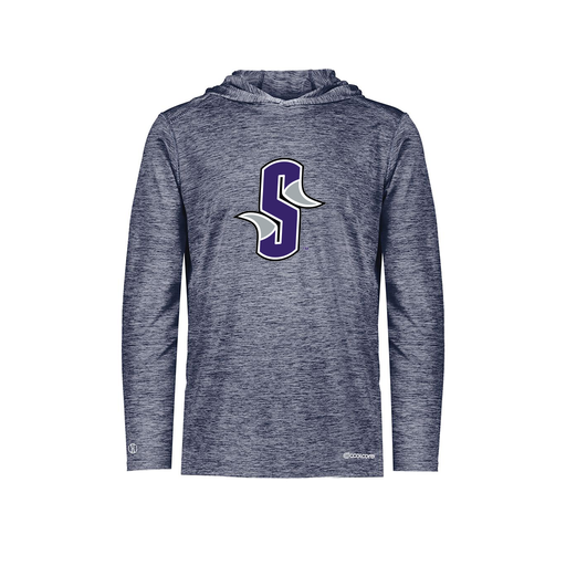 [FOLHCGNV-YS-LOGO3] Decker Youth Charge Hoodie (Youth S, Navy, Logo 3)