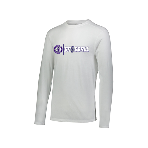 [FTLCUBWH-AXS-LOGO1] Decker Men's Tri-Blend T-Shirt - Long Sleeve (Adult XS, White, Logo 1)