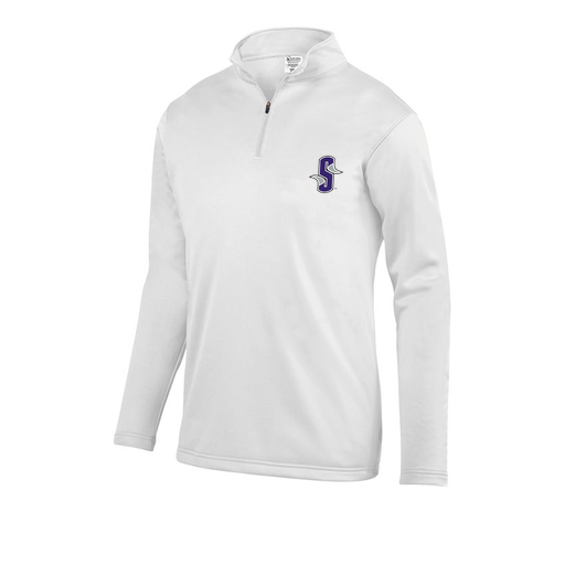 [FOLQFFWH-YS-LOGO3] Decker Youth FlexFleece 1/4 Zip (Youth S, White, Logo 3)